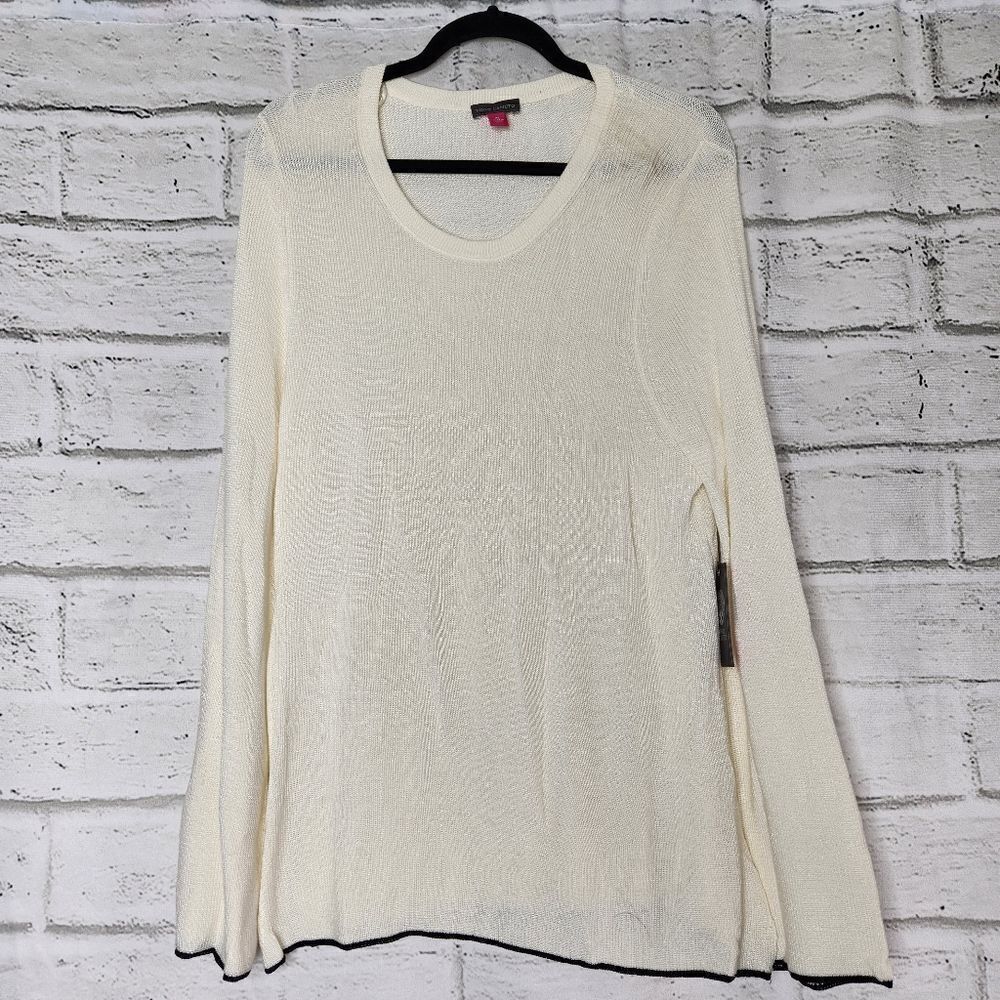 Vince Camuto Womens Antique White XL Sweater Long Sleeve NWT